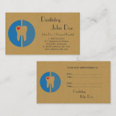 carte de visite de logo cool en carton dentaire (Devant / Derrière)