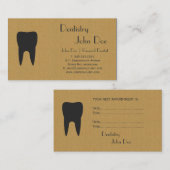 carte de visite de logo cool en carton dentaire (Devant / Derrière)