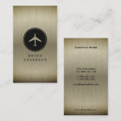 Carte de visite de logo d'avion (Devant / Derrière)