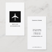 Carte de visite de logo d'avion (Devant / Derrière)