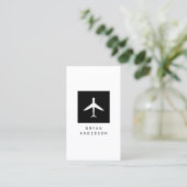 Carte de visite de logo d'avion (Debout devant)