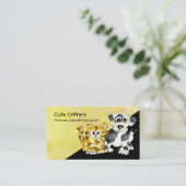 Carte de visite de logo de chiot de chaton de (Debout devant)