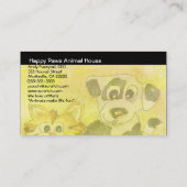 Carte de visite de logo de chiot de chaton de (Dos)