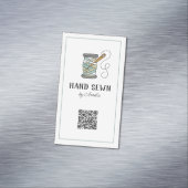 Carte de visite de logo de code QR couture artisan (In Situ)