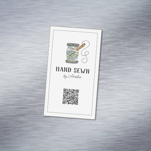 Carte de visite de logo de code QR couture artisan (In Situ)