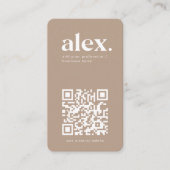 Carte de visite de logo de code QR moderne (Devant)