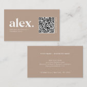 Carte de visite de logo de code QR moderne (Devant / Derrière)