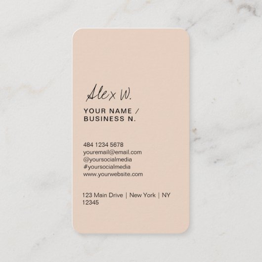 Carte de visite de logo de code QR rose vif modern (Dos)