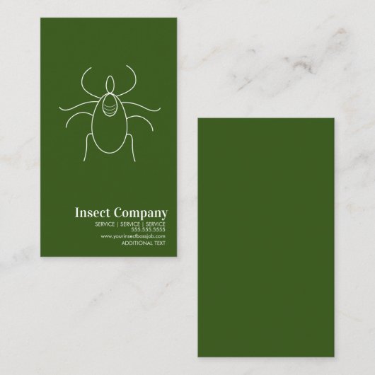 Carte de visite de logo de la société de lutte ant (Devant / Derrière)