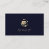 Carte de visite de logo de luxe sophistiqué (Devant)