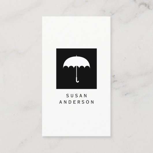 Carte de visite de logo de parapluie (Devant)