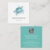 Carte de visite de logo de tortue marine artisanal (Devant / Derrière)