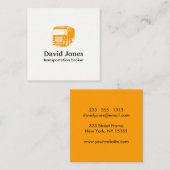 Carte de visite de logo de transport et de (Devant / Derrière)