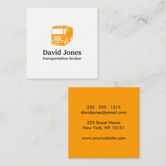 Carte de visite de logo de transport et de (Devant / Derrière)