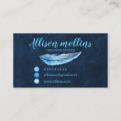 Carte de visite de logo en plume d'écrivain créati (Dos)