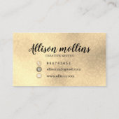 Carte de visite de logo en plume d'écrivain créati (Dos)