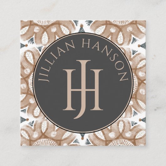 Carte de visite de logo géométrique monogramme Abs (Devant)