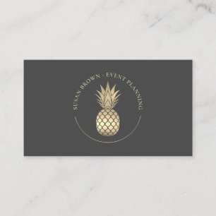 Carte de visite de logo Gold Pineappy