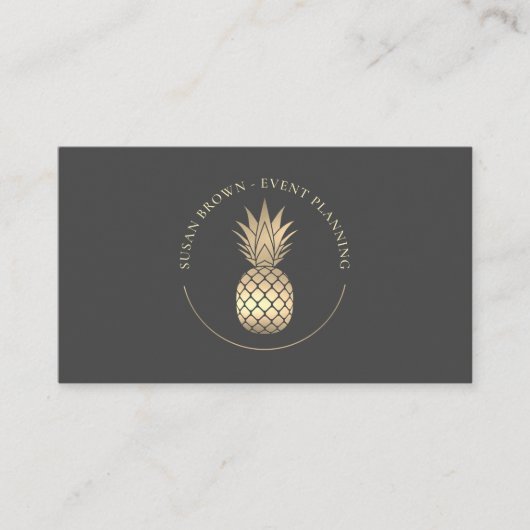 Carte de visite de logo Gold Pineappy (Devant)