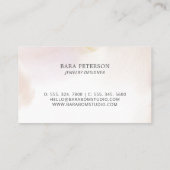 Carte de visite de logo minimal pour lave couleur (Dos)