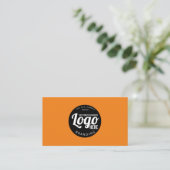Carte de visite de logo orange (Debout devant)