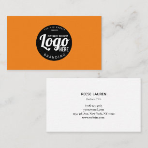 Carte de visite de logo orange