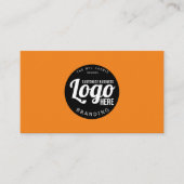 Carte de visite de logo orange (Devant)
