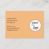 Carte de visite de logo orange moderne (Dos)