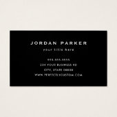 Carte de visite de logo personnalisé en béton fonc (Dos)