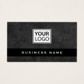 Carte de visite de logo personnalisé en béton fonc (Devant)