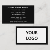 Carte de visite de logo personnalisé - vos couleur (Devant / Derrière)