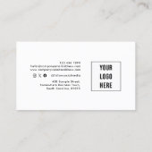 Carte de visite de logo photo du code QR moderne (Dos)