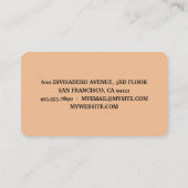 Carte de visite de logo professionnel de boulanger (Dos)