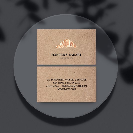Carte de visite de logo professionnel de boulanger