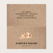 Carte de visite de logo professionnel de boulanger (Extérieur déplié)