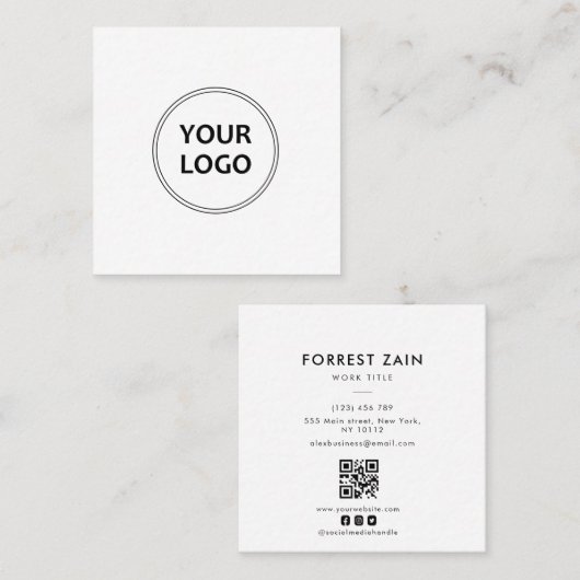 carte de visite de logo professionnel moderne (Devant / Derrière)