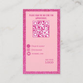 Carte de visite de logo QR moderne (Dos)