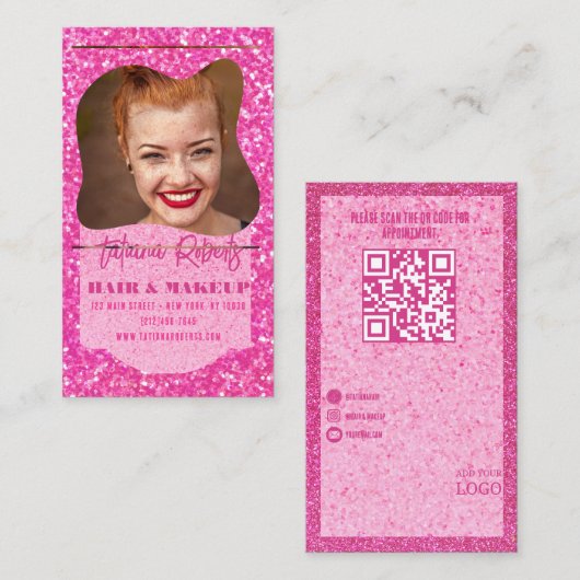 Carte de visite de logo QR moderne (Devant / Derrière)