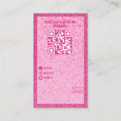 Carte de visite de logo QR moderne (Dos)