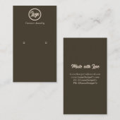 Carte de visite de logo Retro Brown pour bijoux à  (Devant / Derrière)