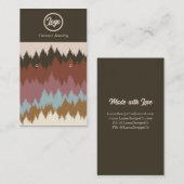 Carte de visite de logo Retro Forest Earring (Devant / Derrière)