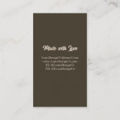 Carte de visite de logo Retro Forest Earring (Dos)