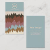 Carte de visite de logo Retro Forest Pin (Devant / Derrière)