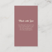 Carte de visite de logo Retro Pink (Dos)