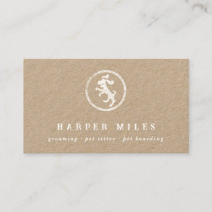 Carte de visite de logo Rustic happy dog