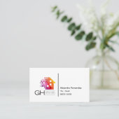 Carte de visite de logo simple (Debout devant)