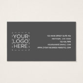 Carte de visite de logo simple et moderne (Dos)