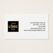 Carte de visite de logo simple et moderne (Dos)