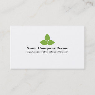 Carte de visite de logo simple feuille verte
