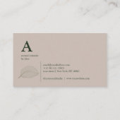 Carte de visite de logo vert moderne (Dos)